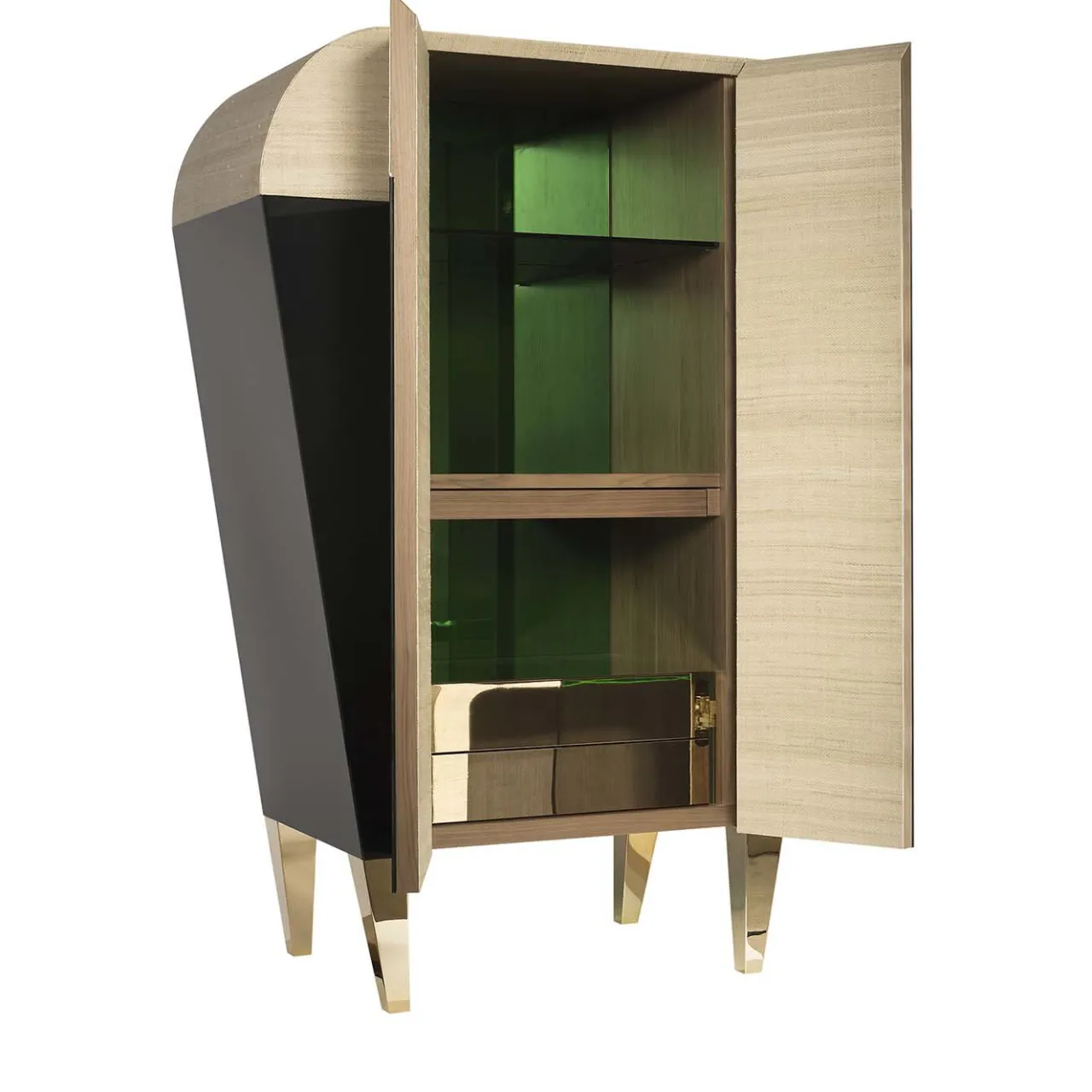Aliprandi Valentino Design Bar Cabinets<01.03 Collection Green Bar Cabinet