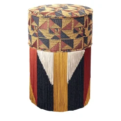 Lorenza Bozzoli Couture Ottomans & Poufs<30 Eli Tribe Pouf by Lorenza Bozzoli