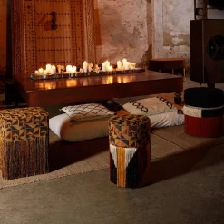 Lorenza Bozzoli Couture Ottomans & Poufs<30 Eli Tribe Pouf by Lorenza Bozzoli
