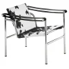 Cassina Lounge Chairs<1 Fauteuil à Dossier Basculant By Le Corbusier & Pierre Jeanneret & Charlotte Perriand - Black Hairyskin