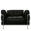 Cassina Armchairs<3 Fauteuil Grand Confort, Grand Modèle By Le Corbusier & Pierre Jeanneret & Charlotte Perriand - Graphite Leather