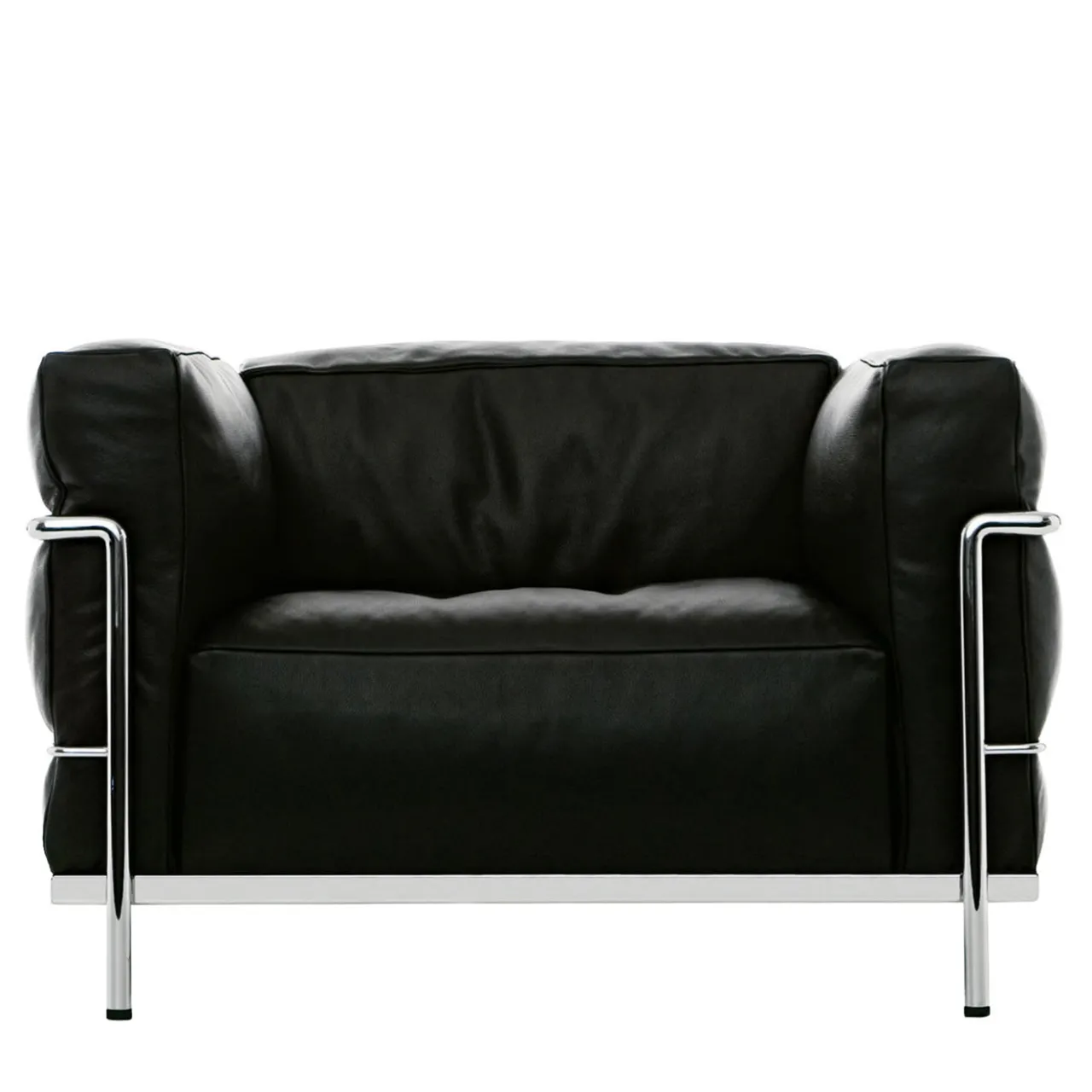 Cassina Armchairs<3 Fauteuil Grand Confort, Grand Modèle By Le Corbusier & Pierre Jeanneret & Charlotte Perriand - Graphite Leather