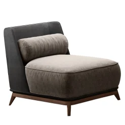 Vibieffe Lounge Chairs<430 Opera Gray Leather Lounge Chair