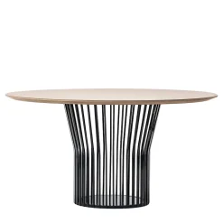 TrabA' Dining Tables<0142 Ray Round Natural Oak Table by Studio Gabbertas