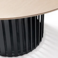 TrabA' Dining Tables<0142 Ray Round Natural Oak Table by Studio Gabbertas