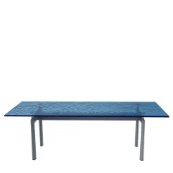 Cassina Dining Tables<6 Table Tube D’Avion #2 Blue, by Le Corbusier/Jeanneret/Perriand