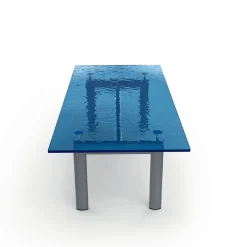 Cassina Dining Tables<6 Table Tube D’Avion #2 Blue, by Le Corbusier/Jeanneret/Perriand