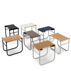 Cassina Stools<9 Tabouret By Charlotte Perriand - White Towelling Stretch Seat