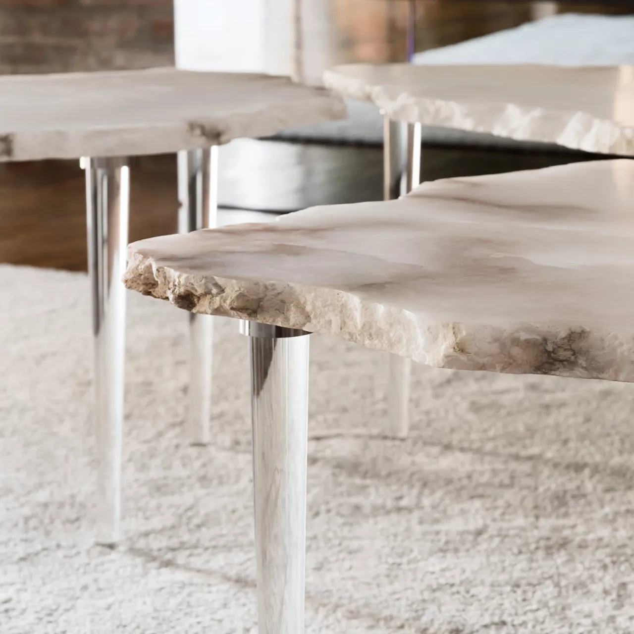 Francesco Maria Messina Nesting Tables<A-68 set of 3 Coffee Tables
