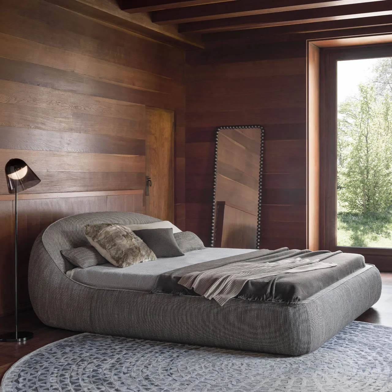 Ghidini 1961 Beds<Abbracci Gray Bed by Lorenza Bozzoli