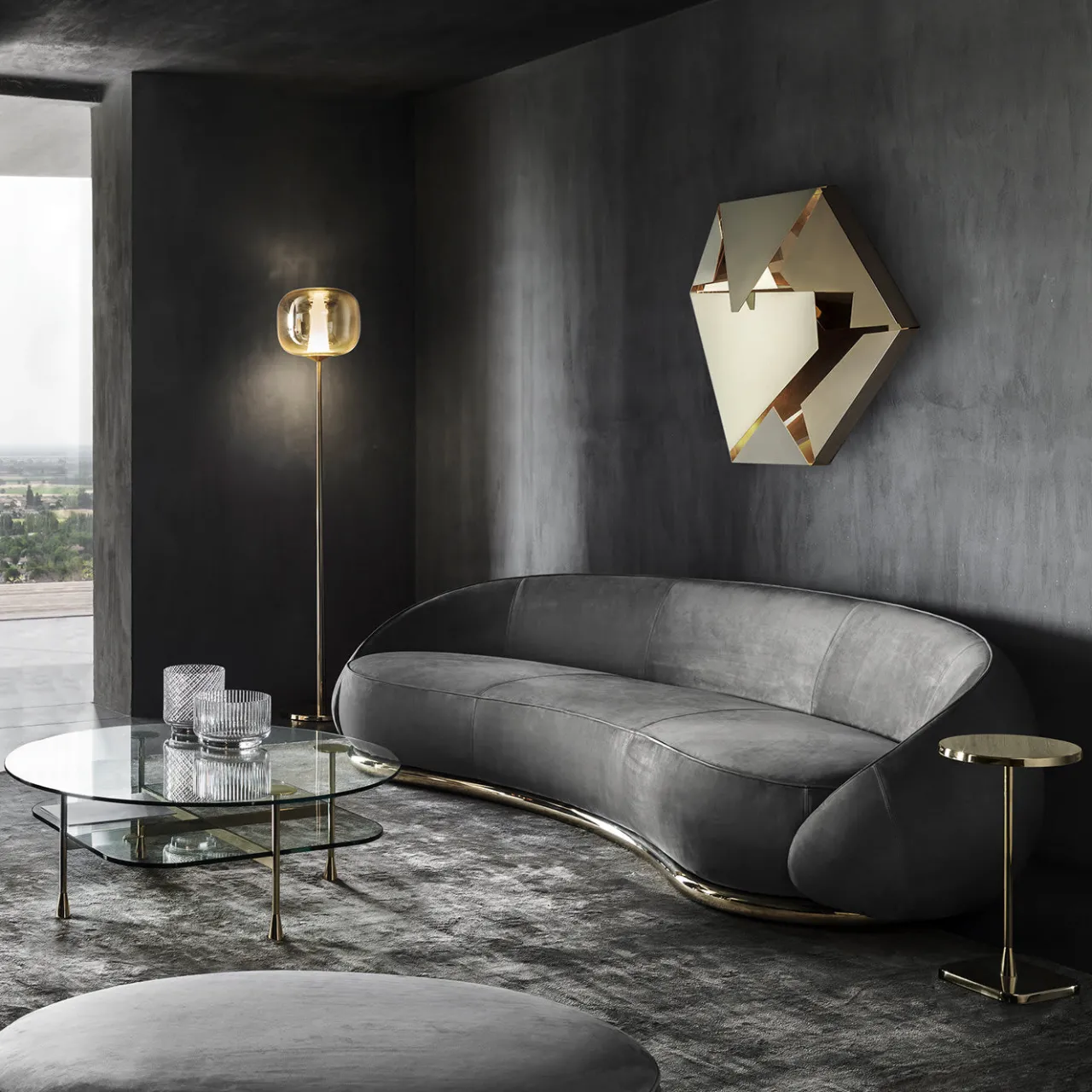 Ghidini 1961 Sofas<Abbracci Gray 3-Seater Sofa