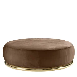 Ghidini 1961 Ottomans & Poufs<Abbracci Round Brown Ottoman by Lorenza Bozzoli