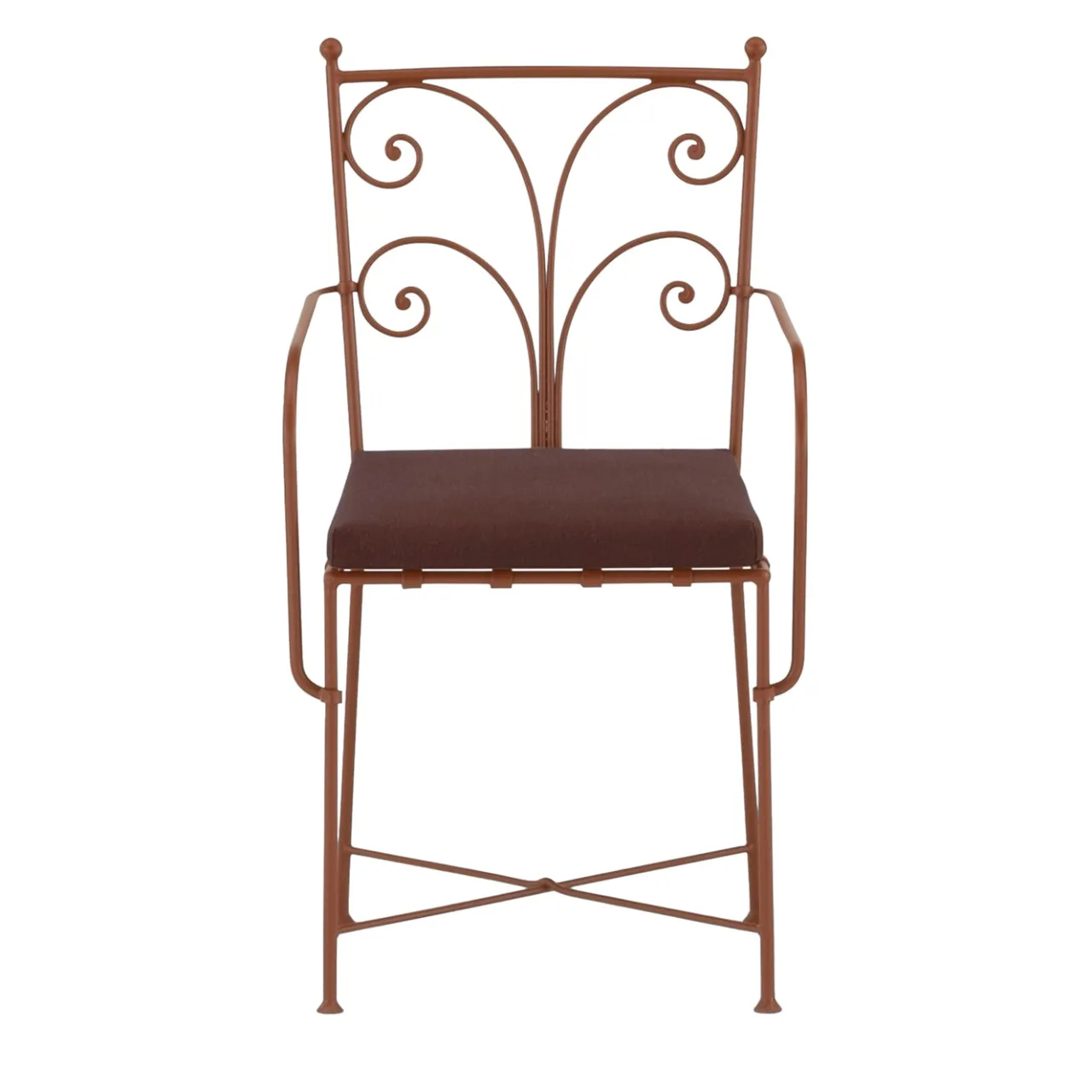 Dante Negro Outdoor Chairs & Stools<Acanta Iron Chair With Armrests