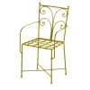 Dante Negro Outdoor Chairs & Stools<Acanta Wrought Iron Lime-Green Chair With Armrests
