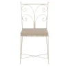 Dante Negro Outdoor Chairs & Stools<Acanta Wrought Iron White Cushioned Chair