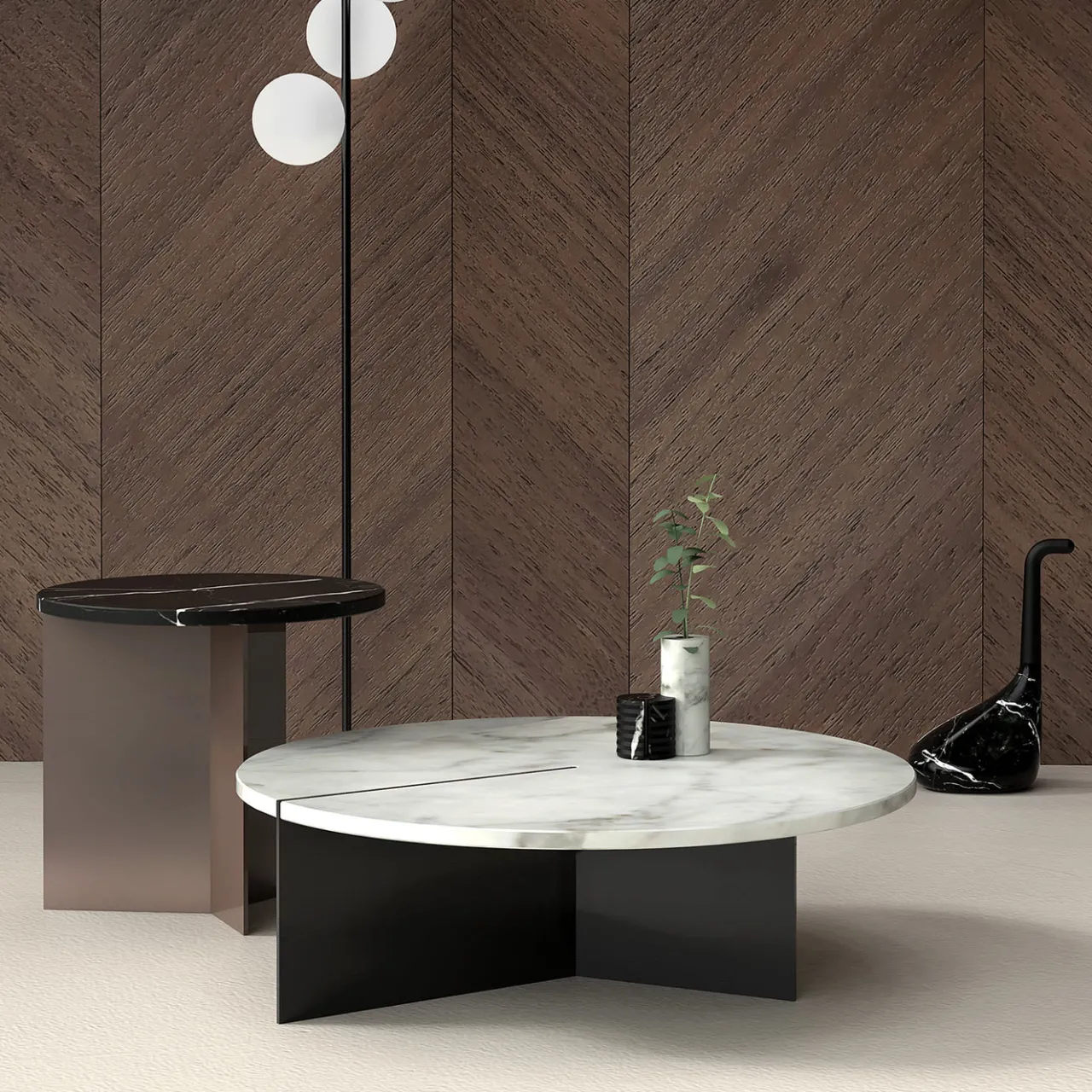 Monitillo 1980 Side Tables<Acaya Small Black Marquinia Side Table
