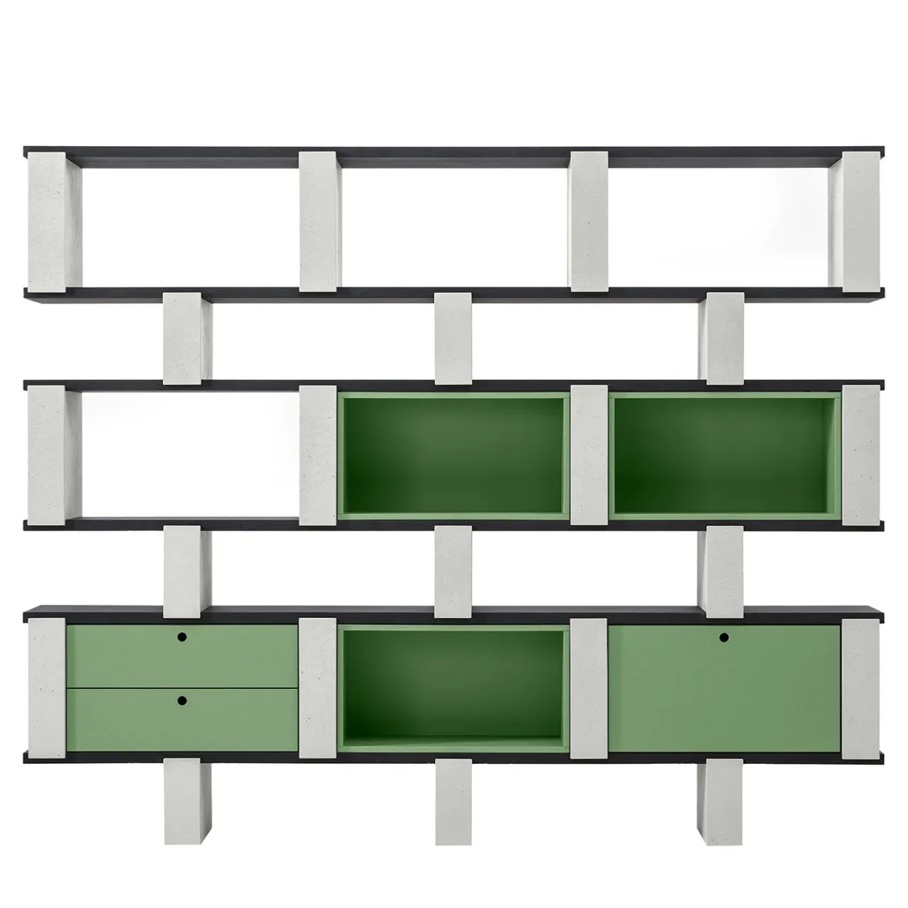 Cimento Bookcases<Accademia Storage System by Studio 63