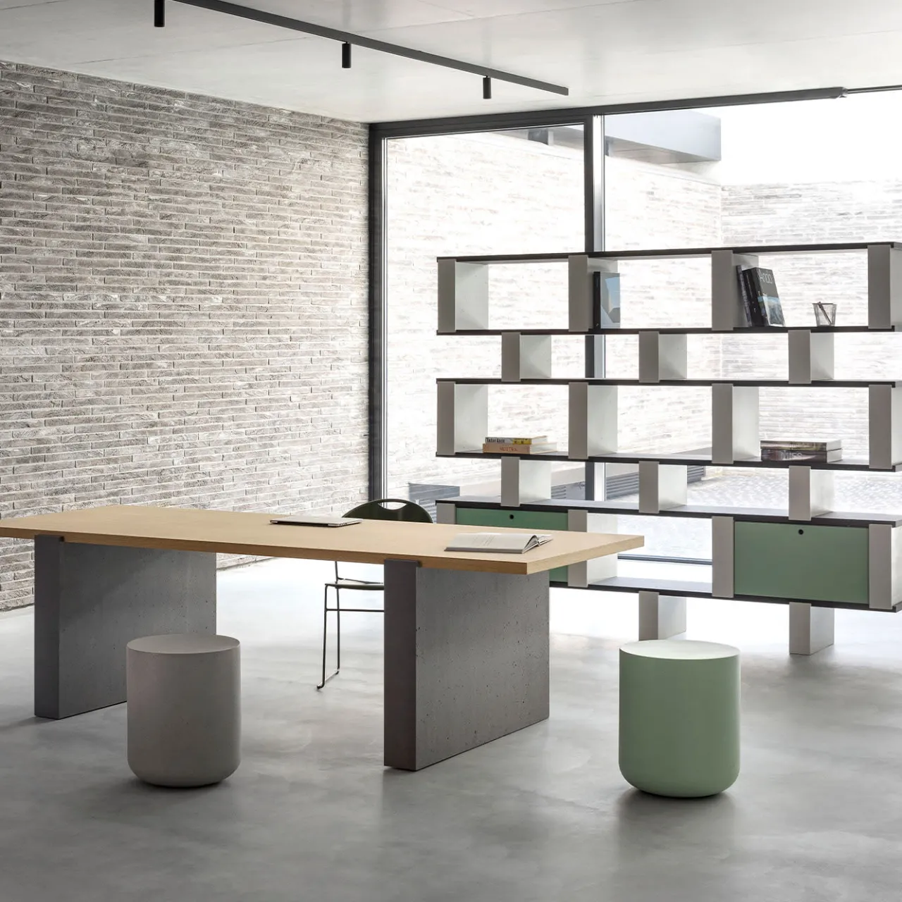 Cimento Bookcases<Accademia Storage System by Studio 63
