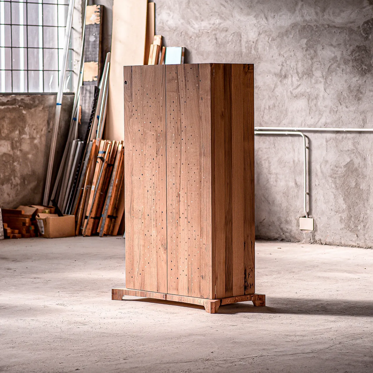 Omar Barbero Cabinets<Accordi Unique Multi-Wood Cabinet