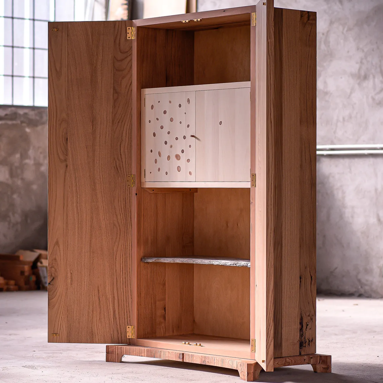 Omar Barbero Cabinets<Accordi Unique Multi-Wood Cabinet