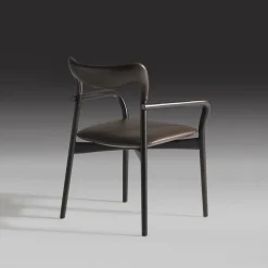 Annibale Colombo Chairs<Achille Dark Leather Chair