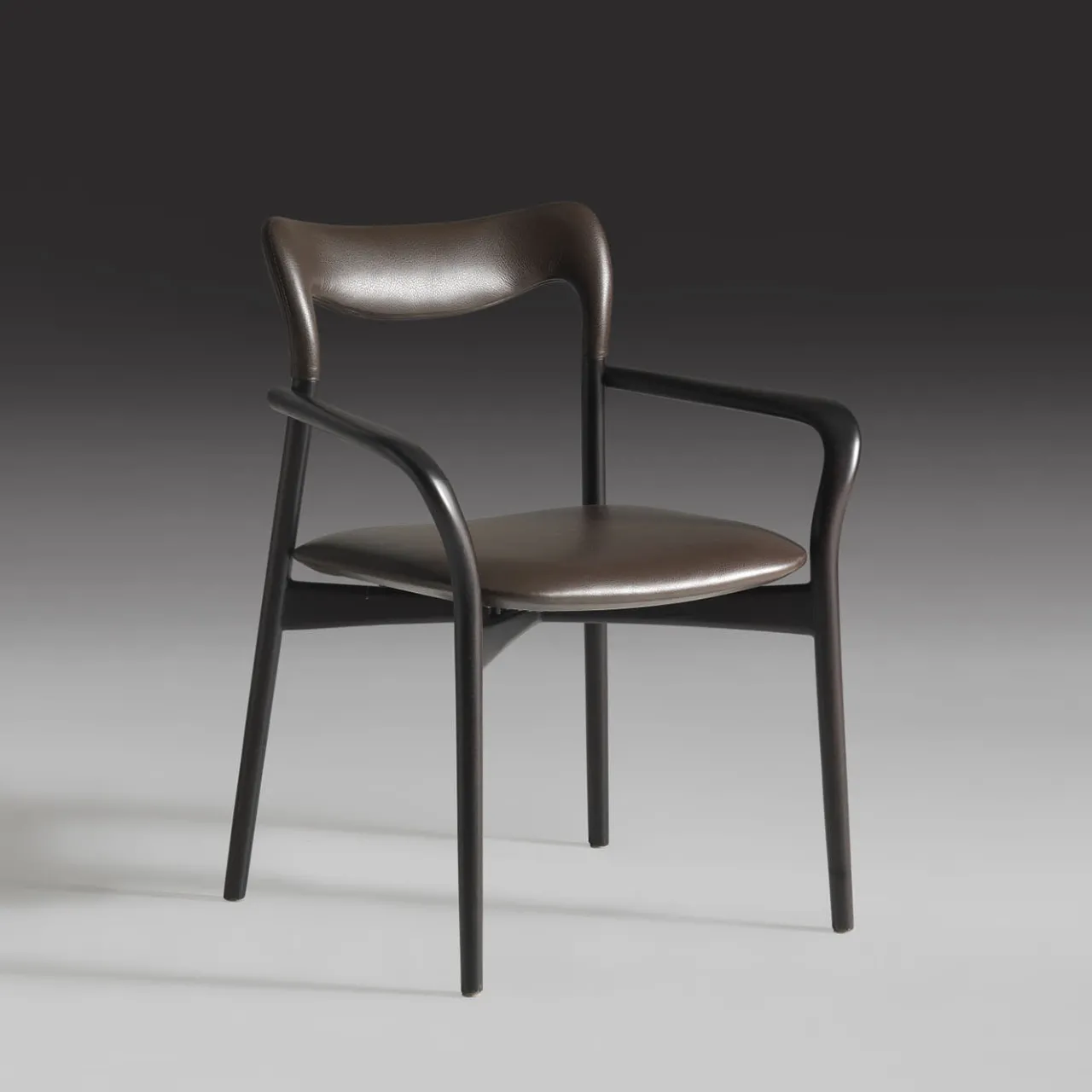 Annibale Colombo Chairs<Achille Dark Leather Chair