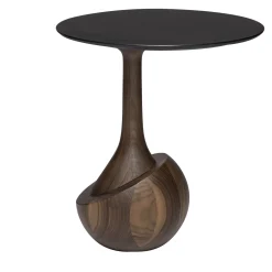 Elli Side Tables<Achille Round Dark Walnut Wood Contemporary Side Table