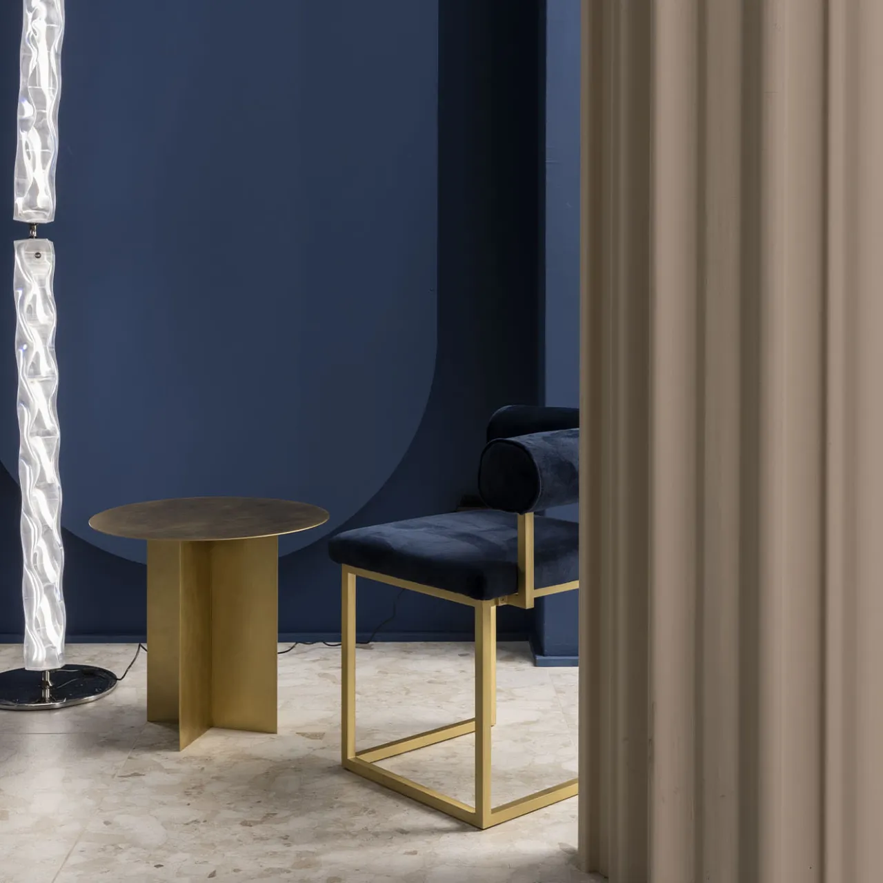 Secondome Edizioni Side Tables<Across Gold Brass Side Table