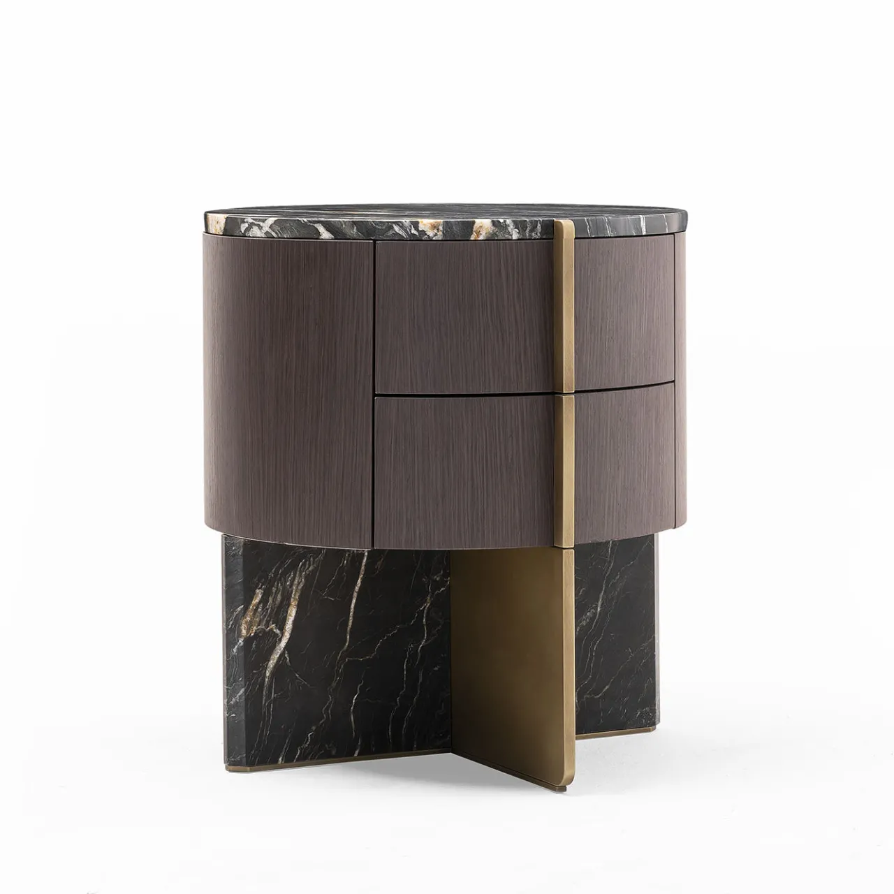 Zanaboni Nightstands<Adam ED/50 642 Belvedere Marble and Wood Nightstand