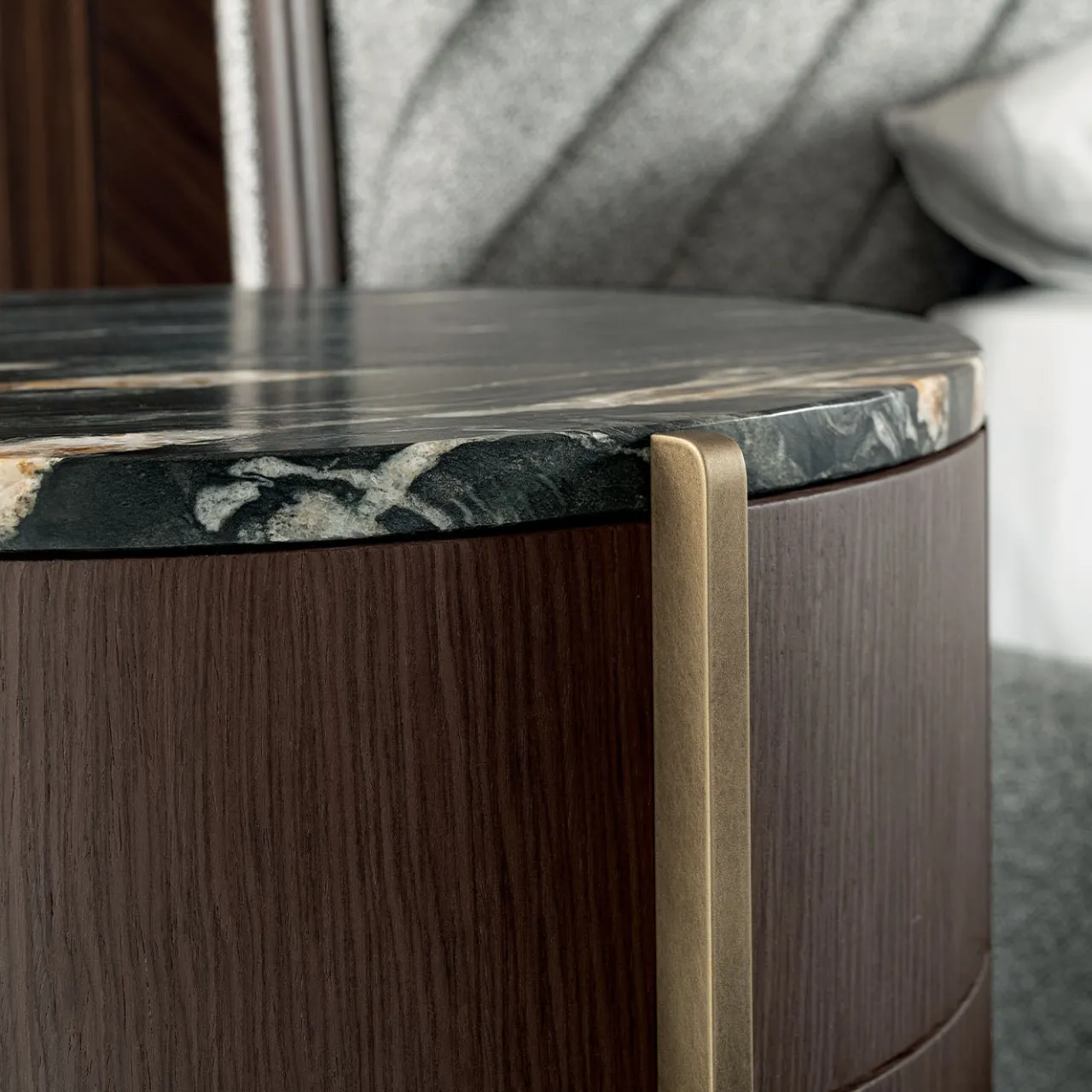 Zanaboni Nightstands<Adam ED/50 642 Belvedere Marble and Wood Nightstand