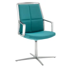 Viganò & C. Office Chairs<ADELE BLUE-GREEN MEETING CHAIR #1 by ORLANDINIDESIGN