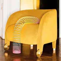 Somaschini Armchairs<Adele Yellow Armchair by Dainelli Studio
