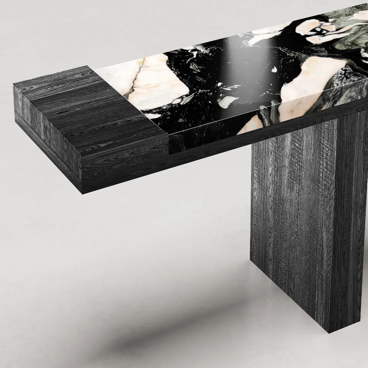 Giopagani Consoles<After All Notre Dame Marble And Wood Large Console