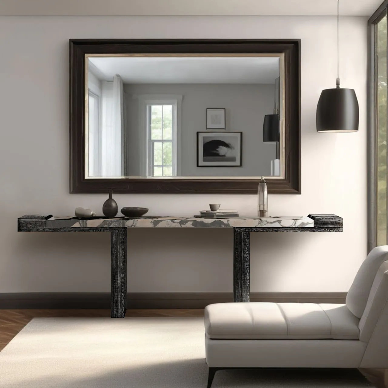 Giopagani Consoles<After All Notre Dame Marble And Wood Large Console