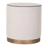 Mantellassi 1926 Ottomans & Poufs<Agostina cylindrical white pouf