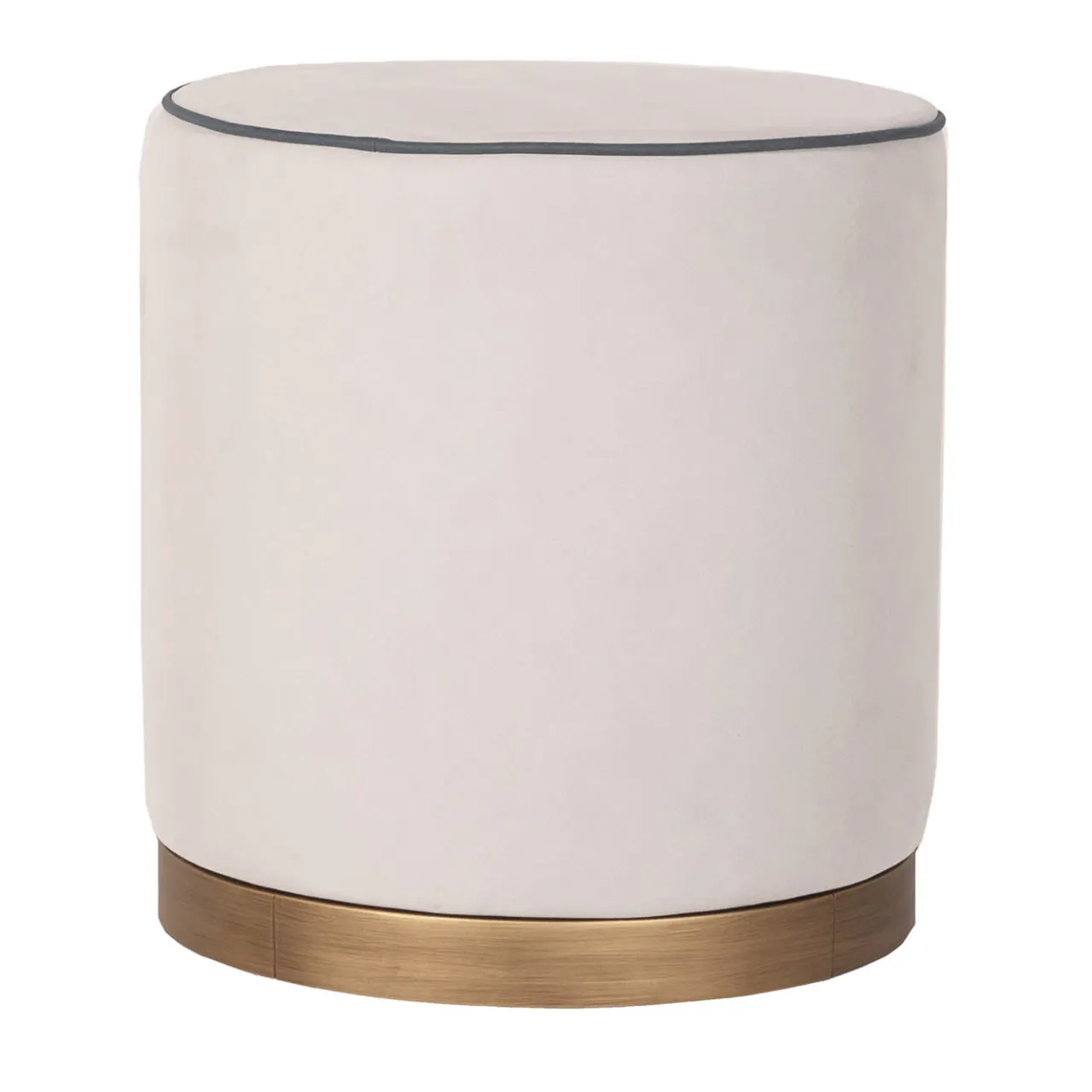 Mantellassi 1926 Ottomans & Poufs<Agostina cylindrical white pouf