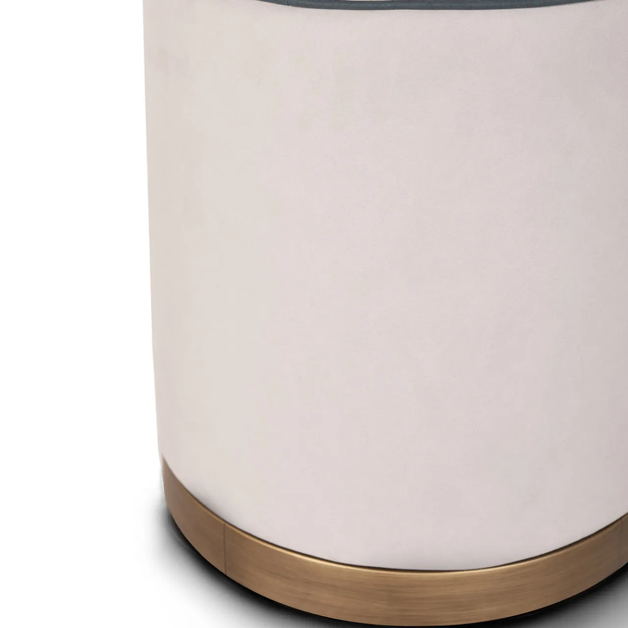 Mantellassi 1926 Ottomans & Poufs<Agostina cylindrical white pouf