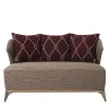Mantellassi 1926 Sofas<Agostina grey and bordeaux fabric small sofa