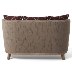 Mantellassi 1926 Sofas<Agostina grey and bordeaux fabric small sofa