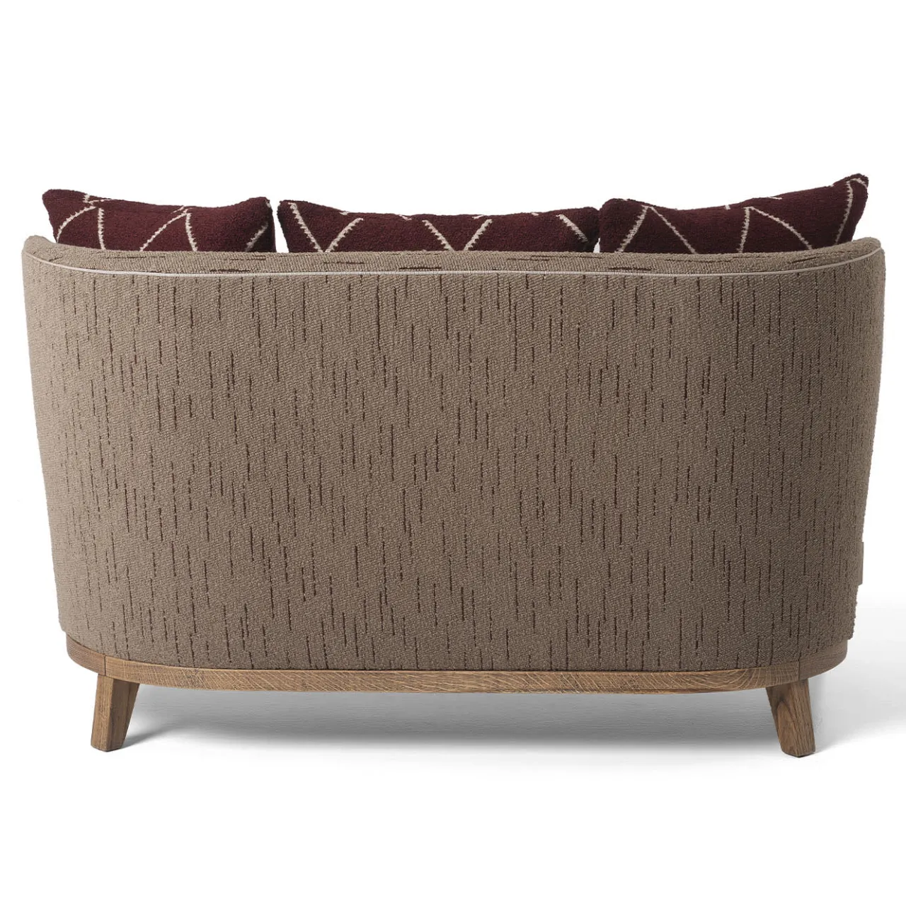 Mantellassi 1926 Sofas<Agostina grey and bordeaux fabric small sofa