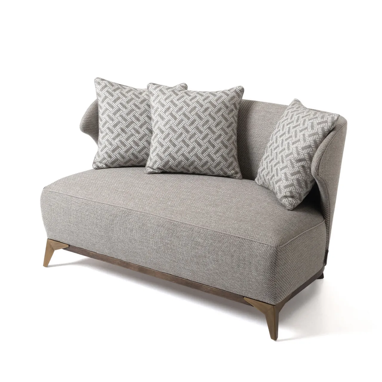 Mantellassi 1926 Sofas<Agostina light gray small sofa