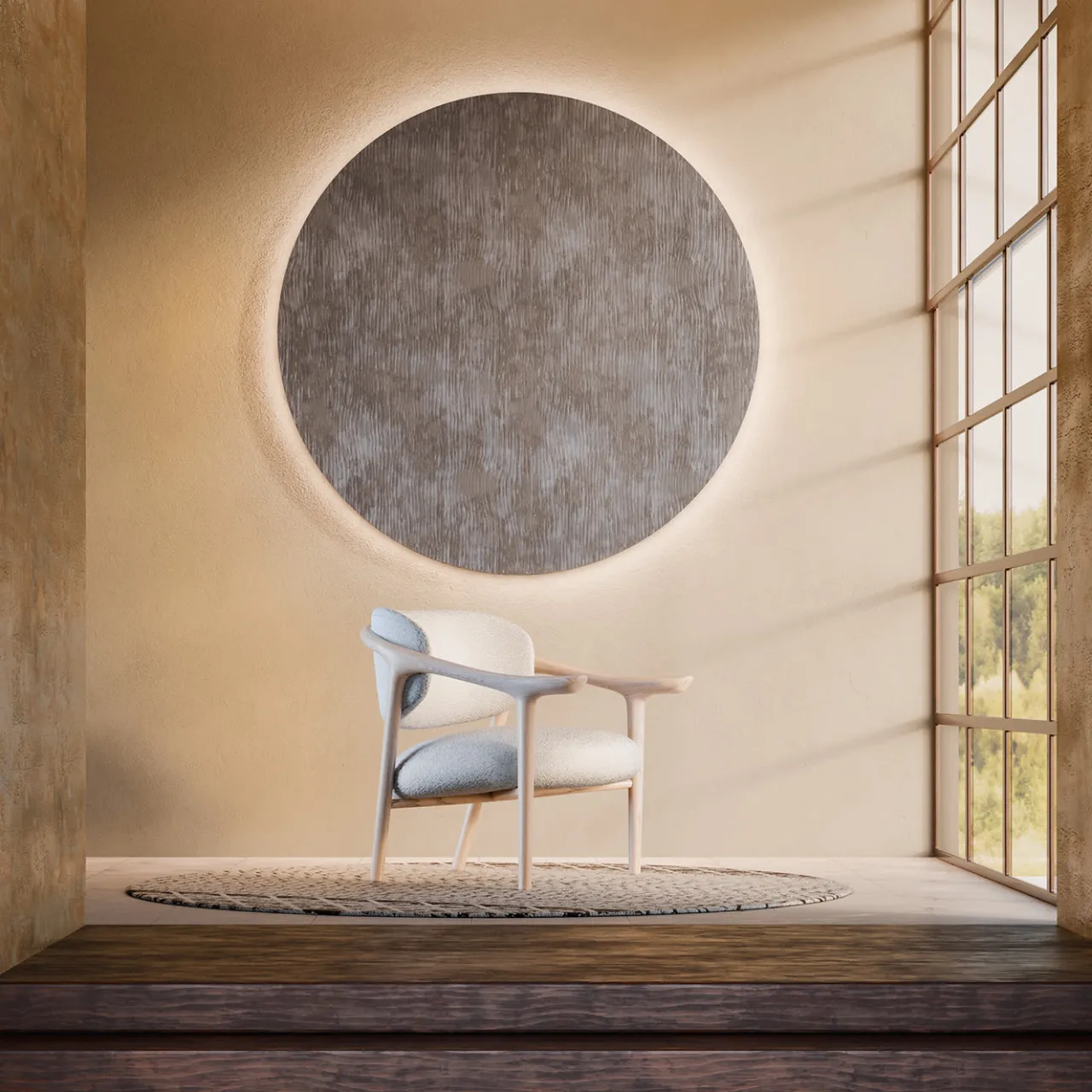 Morelato Lounge Chairs<Aida Beige Lounge Chair by Libero Rutilo