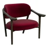 Morelato Lounge Chairs<Aida Brown & Ruby-Red Lounge Chair by Libero Rutilo
