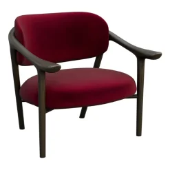 Morelato Lounge Chairs<Aida Brown & Ruby-Red Lounge Chair by Libero Rutilo