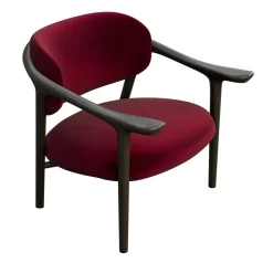 Morelato Lounge Chairs<Aida Brown & Ruby-Red Lounge Chair by Libero Rutilo