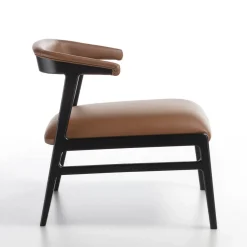 Carpanelli Lounge Chairs<Aida Brown Leather Lounge Chair