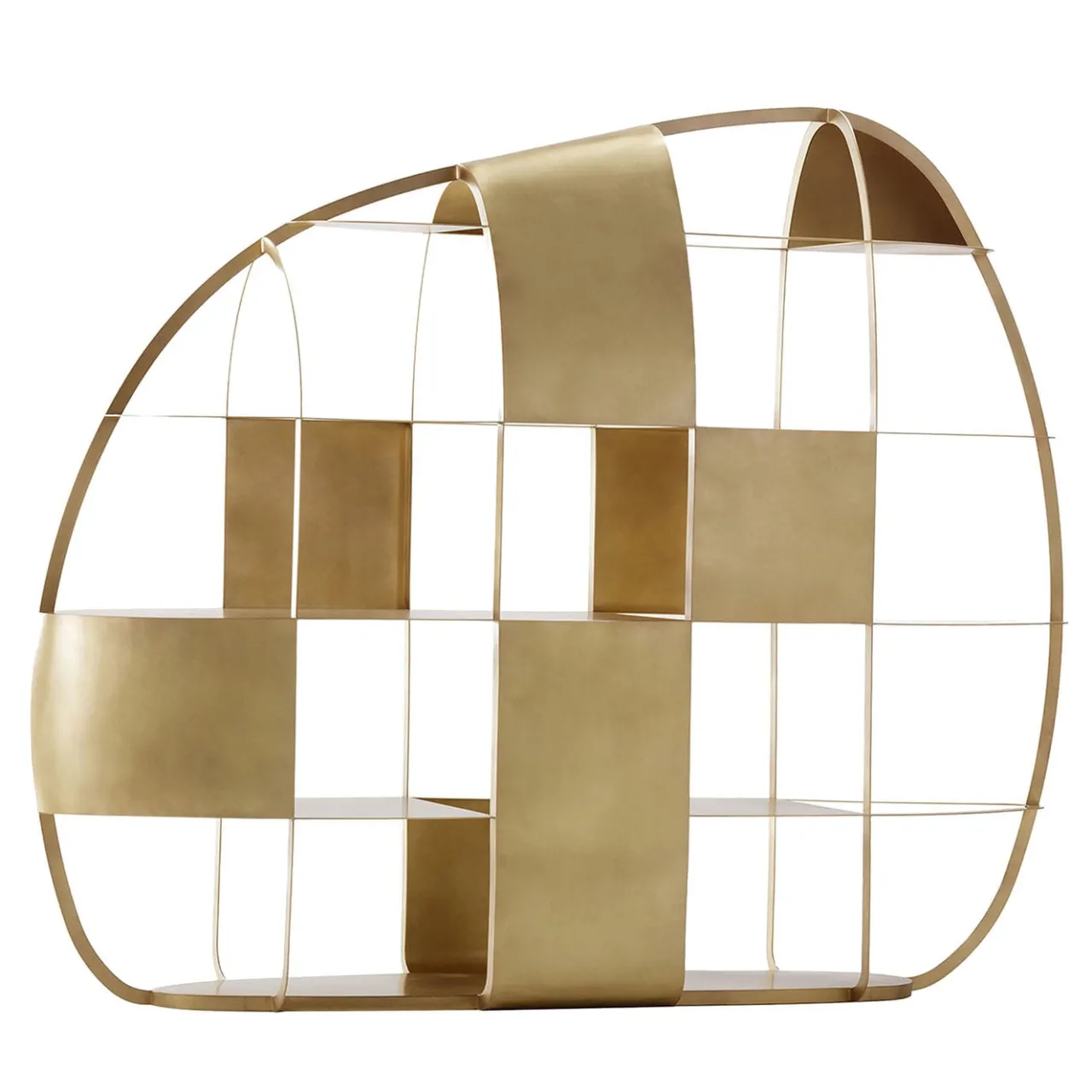 De Castelli Bookcases<Airframe Brushed Brass Bookcase By PIO&TITOTOSO
