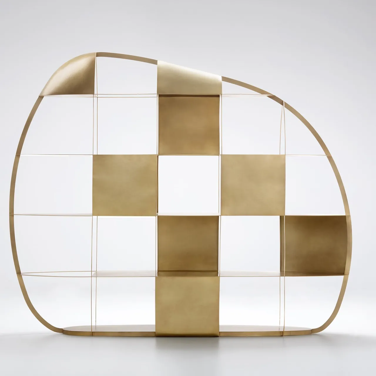 De Castelli Bookcases<Airframe Brushed Brass Bookcase By PIO&TITOTOSO