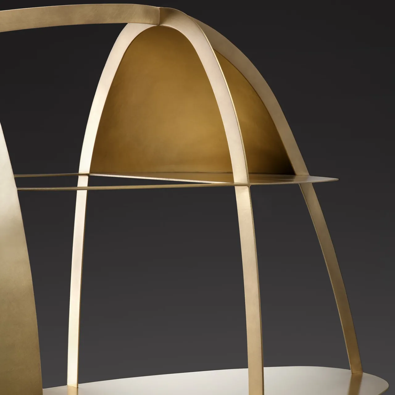 De Castelli Bookcases<Airframe Brushed Brass Bookcase By PIO&TITOTOSO