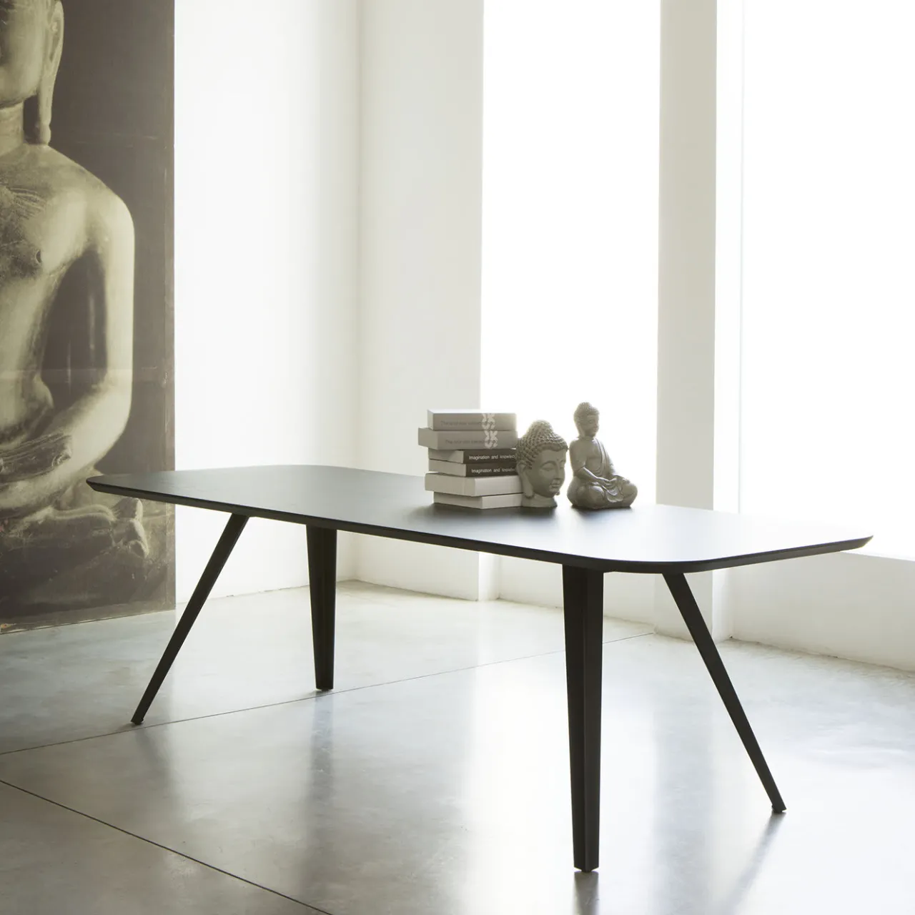 TrabA' Dining Tables<Aky Met Black Dining Table